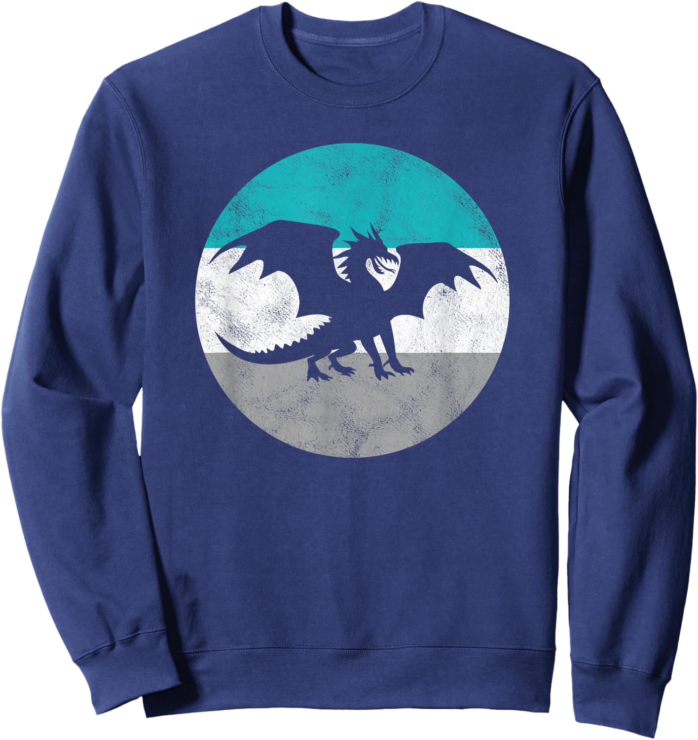 Dragon Retro Fantasy Gift or Boys Sweatshirt - Sweatshirt | Navy