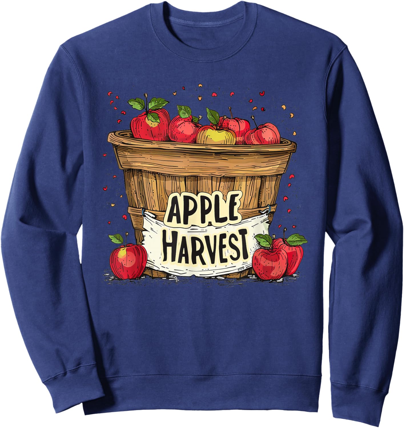 Funny Basket with Apples for Apple Harvest Costume Sweatshirt - Sweatshirt | Navy