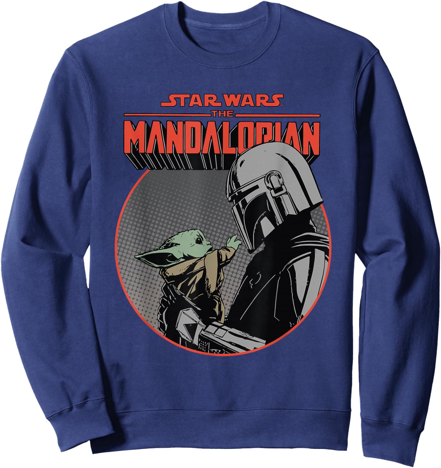 Star Wars The Mandalorian Mando and the Child Retro Sweatshirt - Sweatshirt | Navy