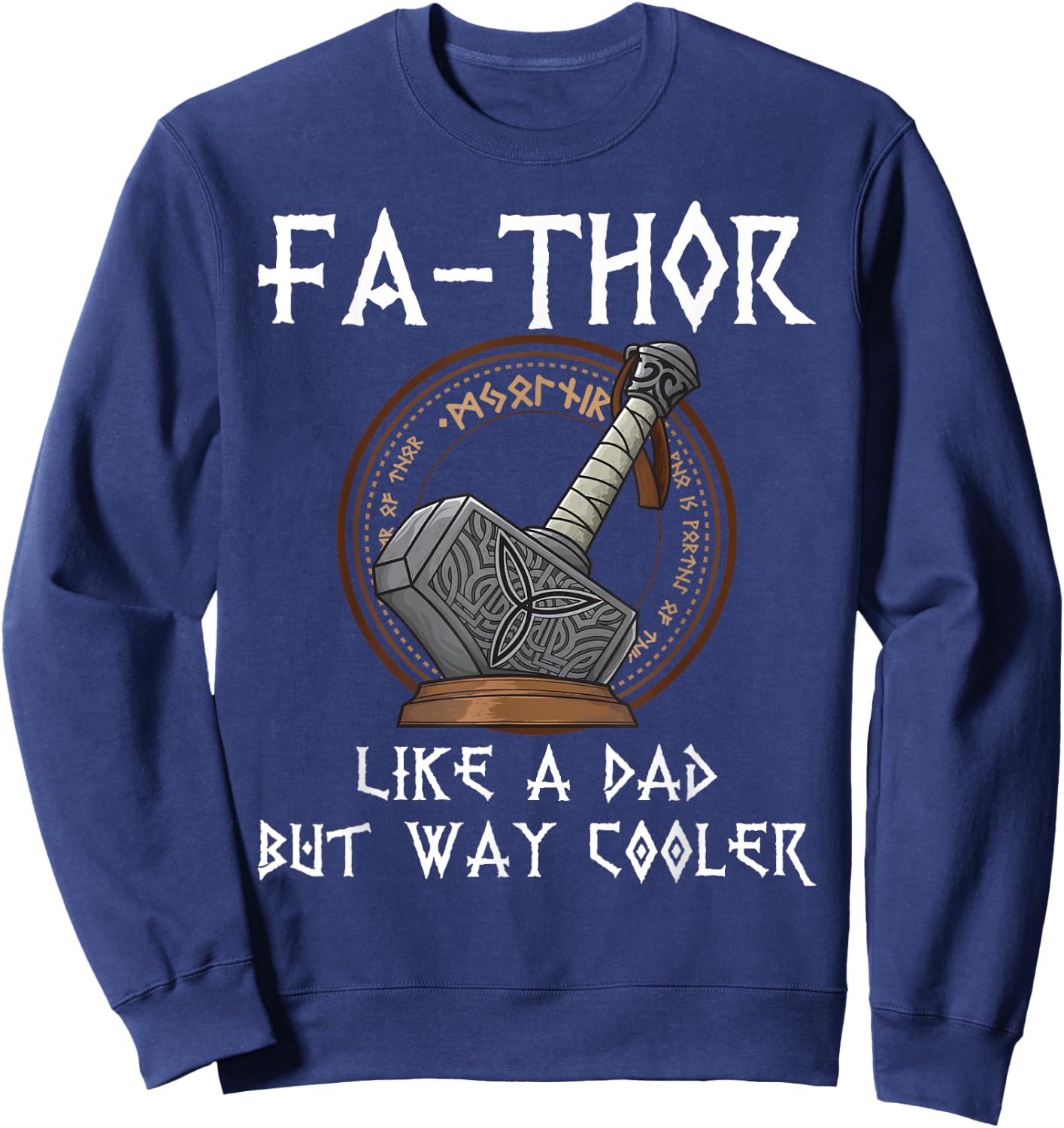 Fathor Dad Father Father's Day Gift - Men's Black Classic Fit Short Sleeve - Size Small Sweatshirt - Sweatshirt | Navy