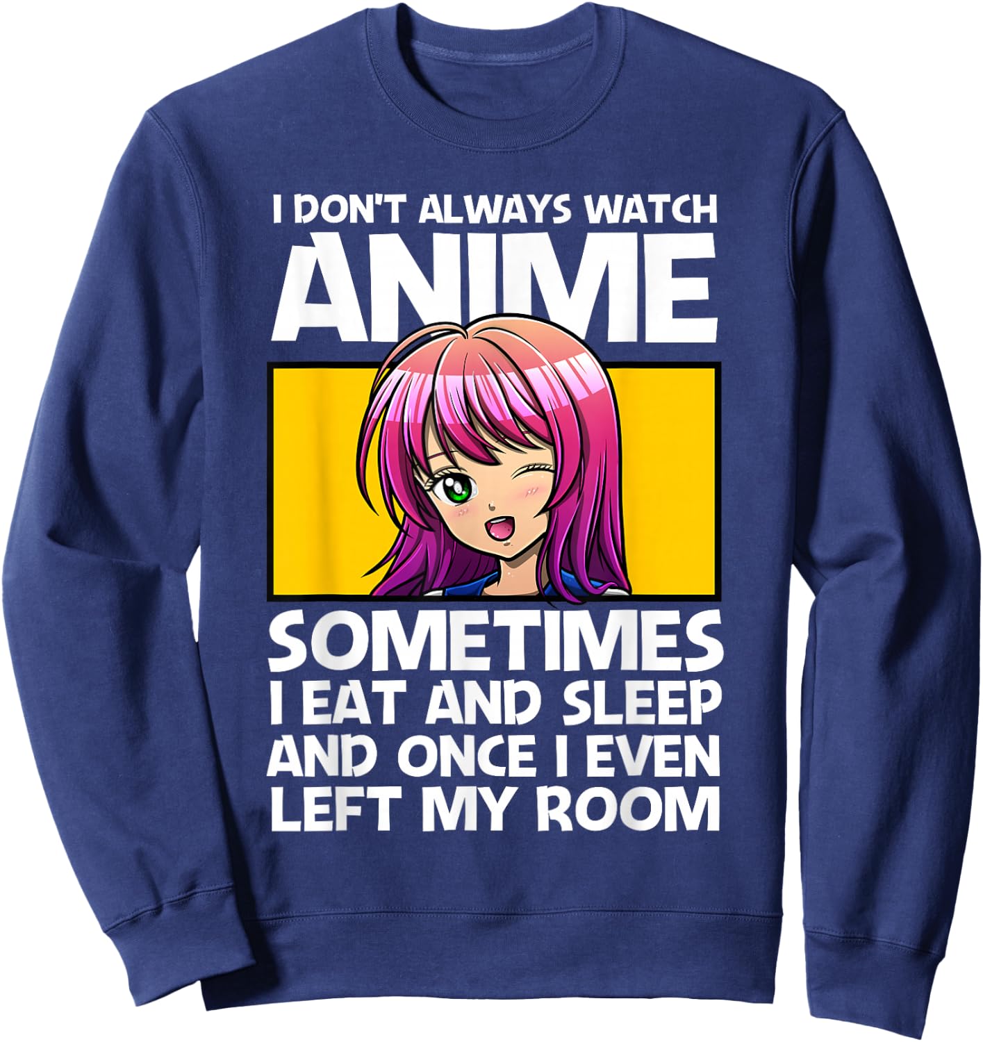 Anime Gift Teen Girls Men Anime Merch Anime Lovers Small Sweatshirt - Sweatshirt | Navy