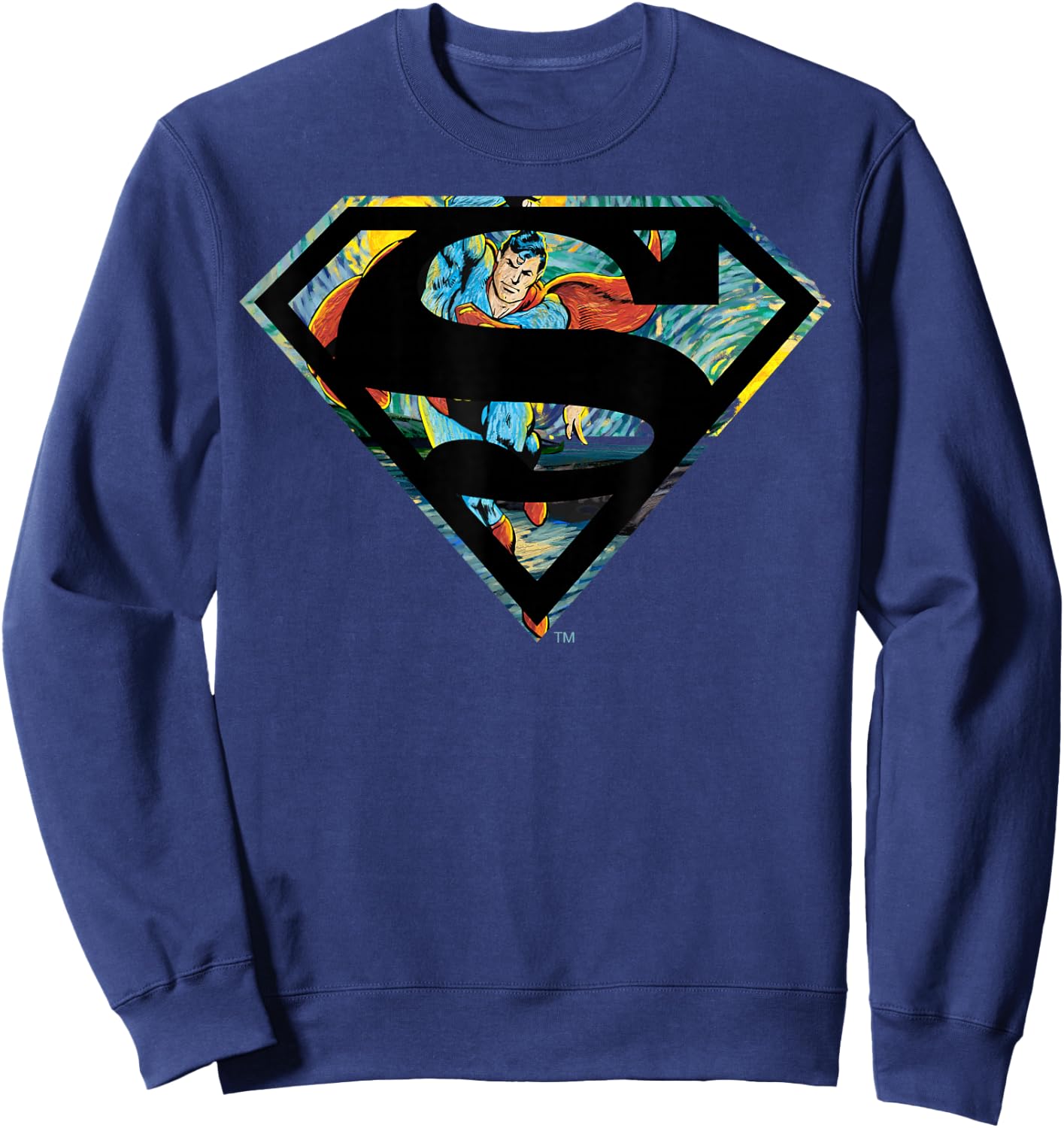 DC Comics Superman Face Logo Sweatshirt - Sweatshirt | Navy