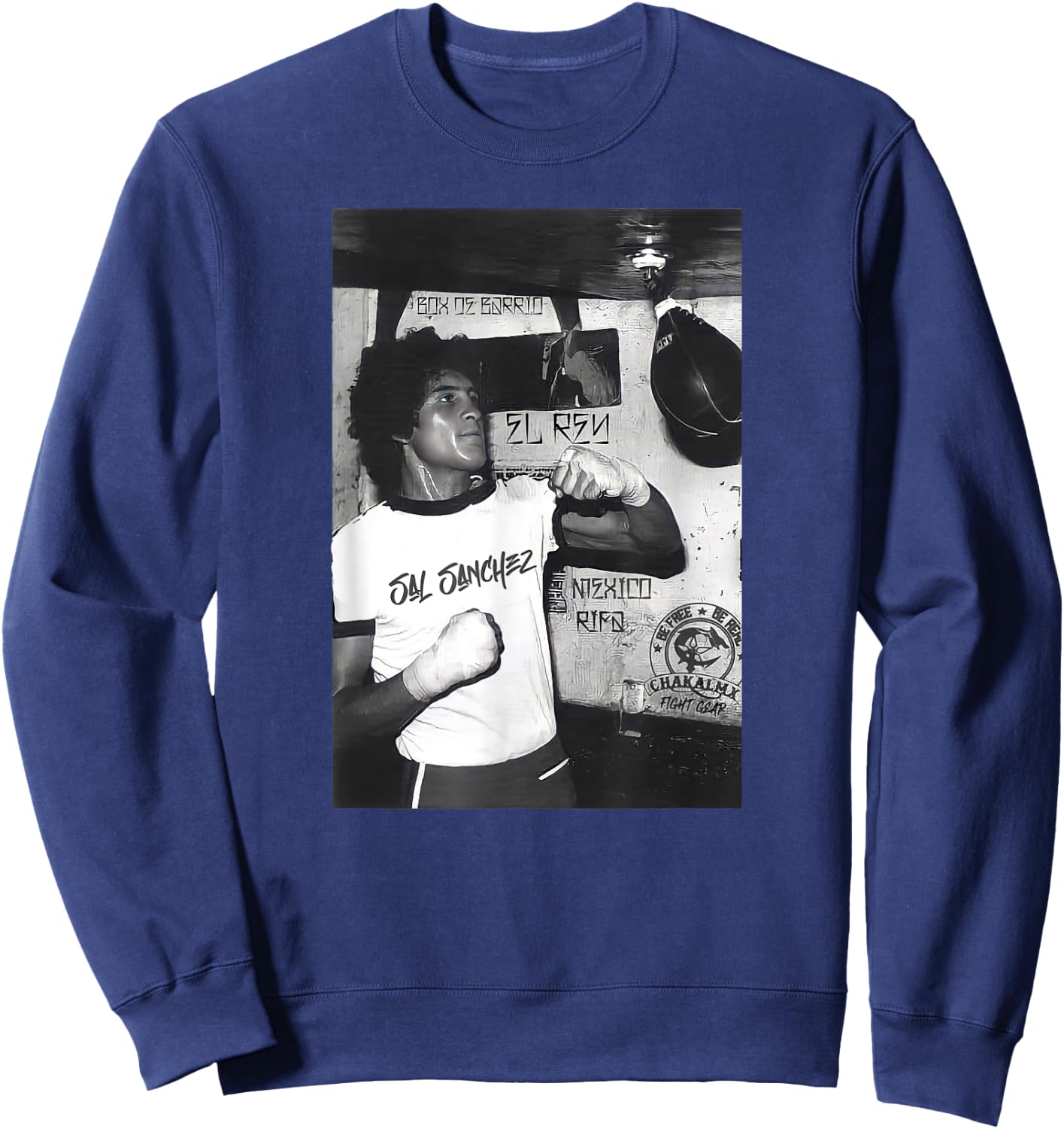 Sal Sanchez - Mexican Boxing King Chakalmx Sweatshirt - Sweatshirt | Navy