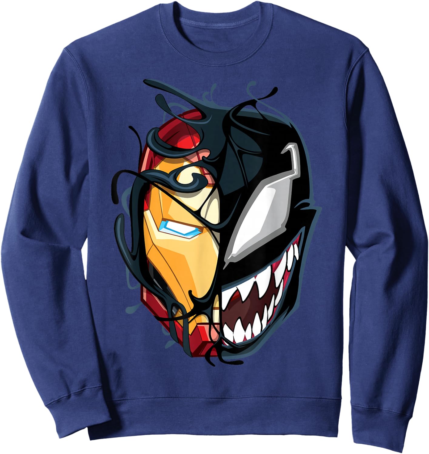 Marvel Spider-Man Maximum Venom Iron Man Big Face Sweatshirt - Sweatshirt | Navy