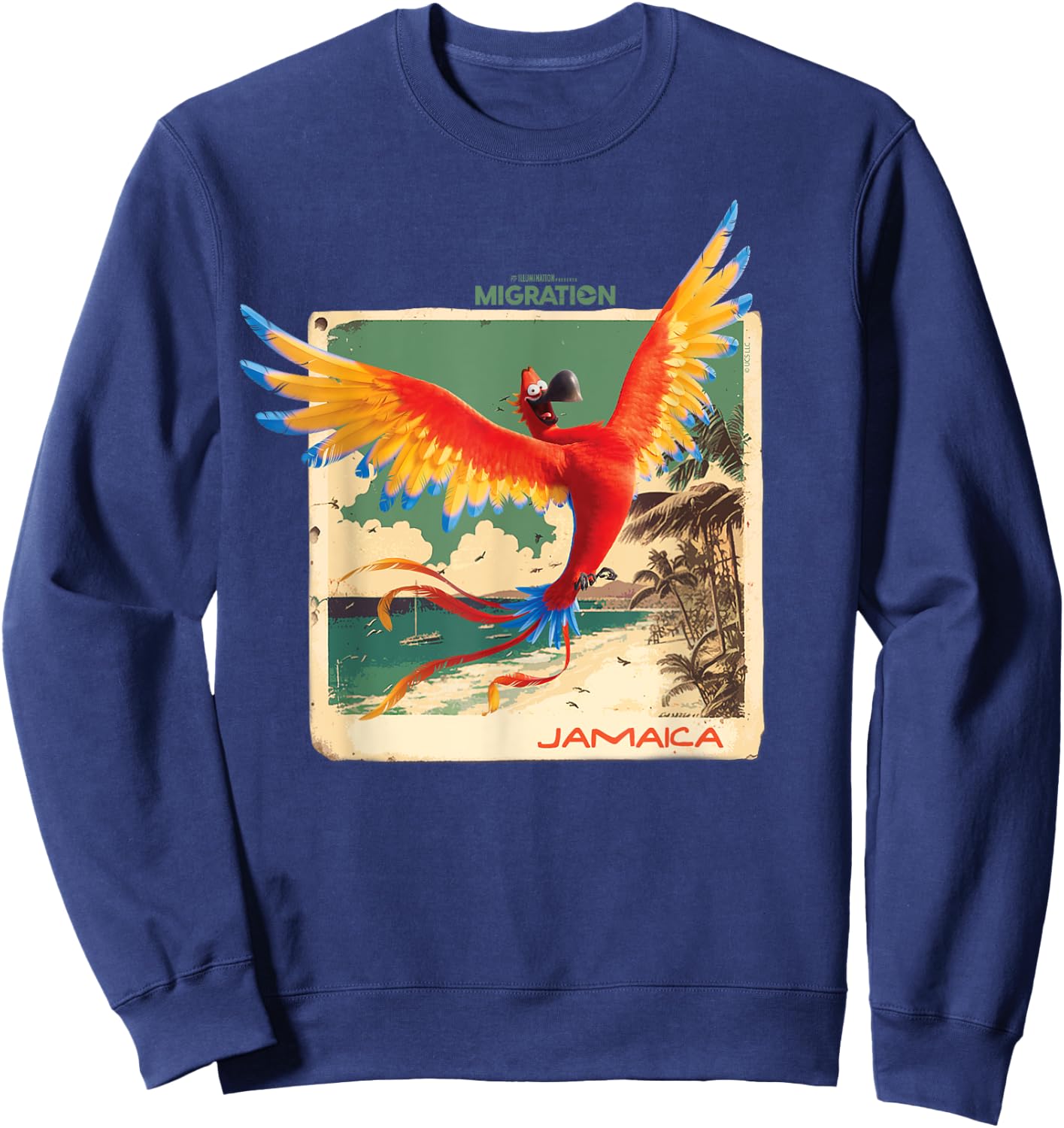 Migration Jamaica Parrot Sweatshirt - Sweatshirt | Navy