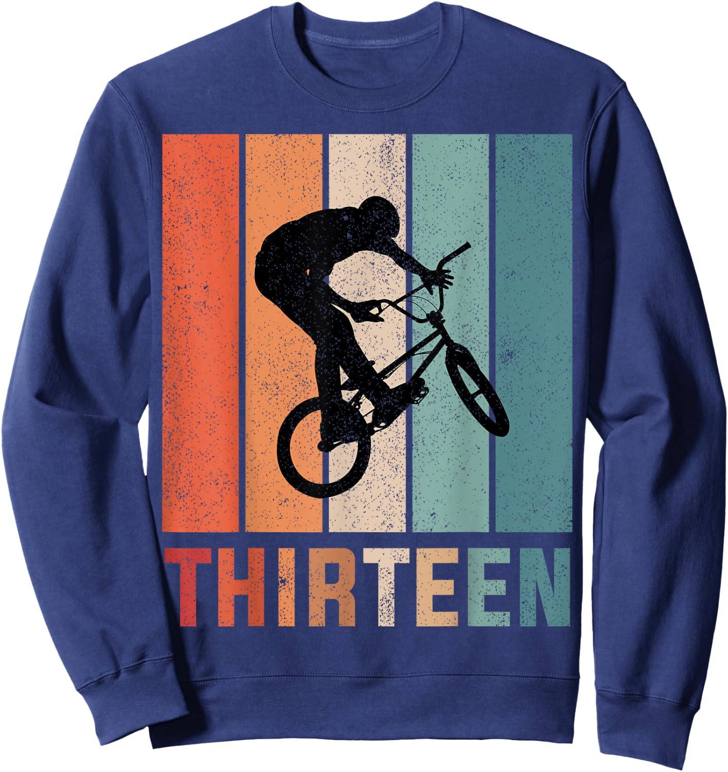 13th Birthday Retro BMX Bicycle Bike Boys Kids 13 Years Old Sweatshirt - Sweatshirt | Navy