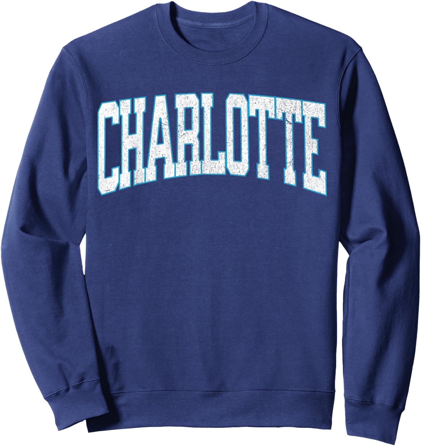 Charlotte Soccer Vintage City Sweatshirt - Sweatshirt | Navy