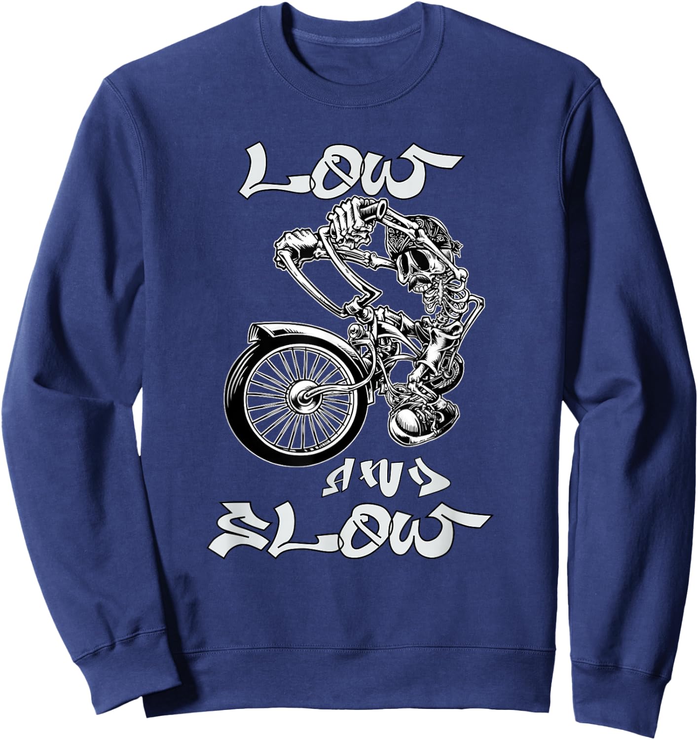 Low Rider Bicycle . Chicano Cholo, Lowrider Bike Sweatshirt - Sweatshirt | Navy