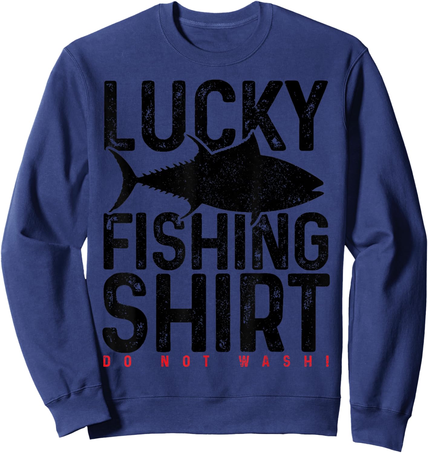 Tuna, fishing, lucky charm, fishing gift Sweatshirt - Sweatshirt | Navy