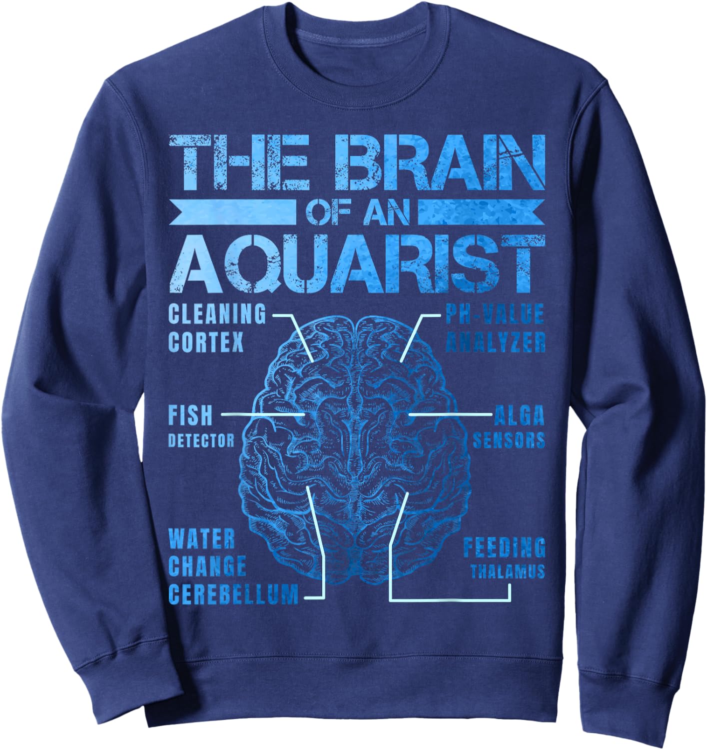 Brain of a Aquarist for a Fish Aquarium Sweatshirt - Sweatshirt | Navy