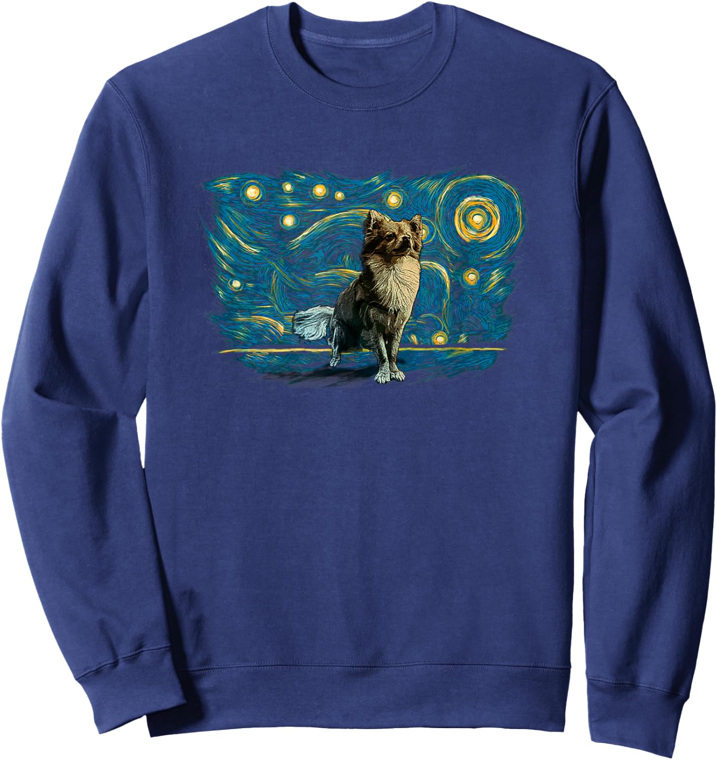 Retro Vintage Style Pom-Chi Sweatshirt - Sweatshirt | Navy