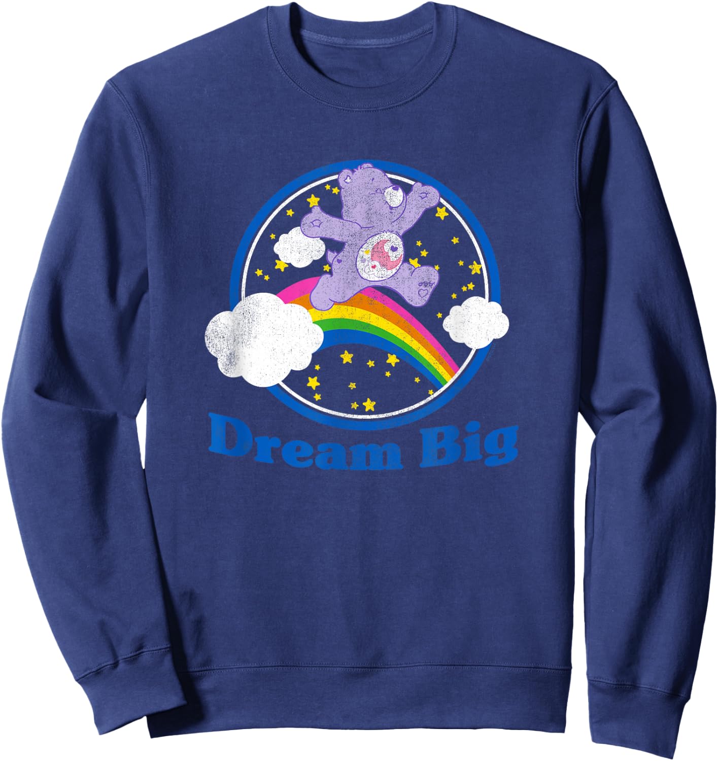 Care Bears Dream Big Sweet Dreams Bear Retro Cartoon Sweatshirt - Sweatshirt | Navy