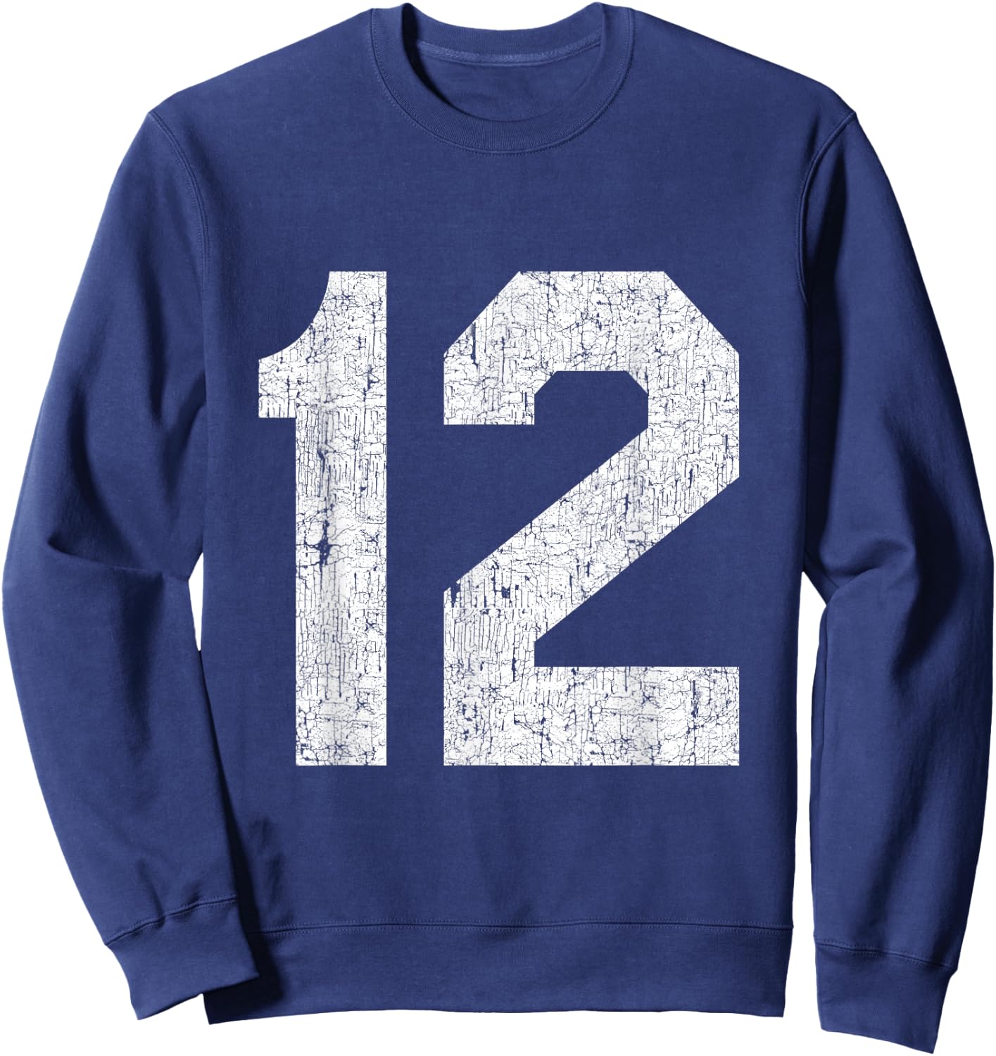 #12 Jersey Uniform Varsity Sports Number, 12th Birthday Sweatshirt - Sweatshirt | Navy