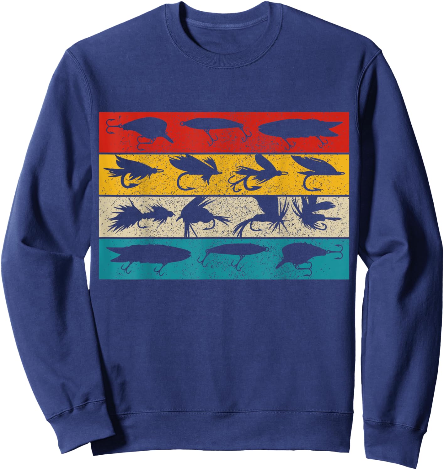 Fly Fishing Vintage Fishing Fisherman Fly Fishing Sweatshirt - Sweatshirt | Navy