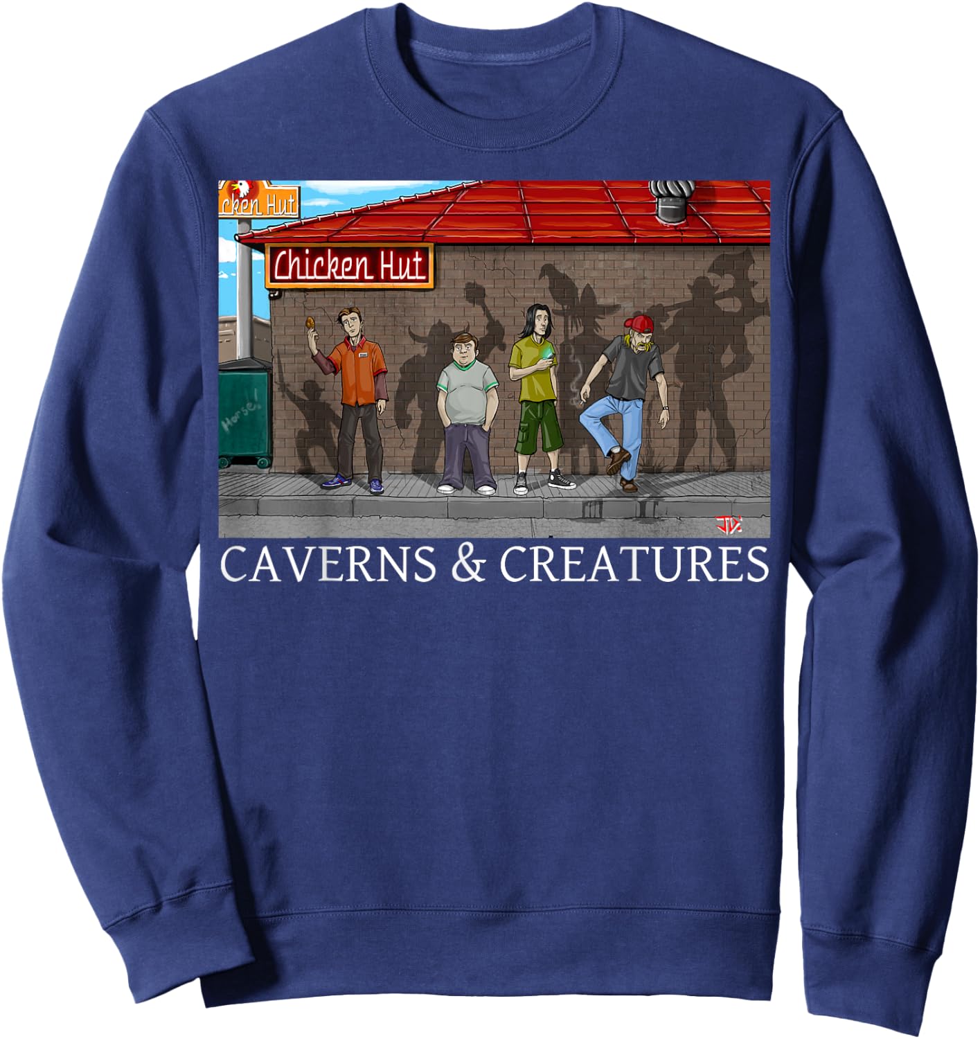 Chicken Hut Caverns & Creatures Sweatshirt - Sweatshirt | Navy