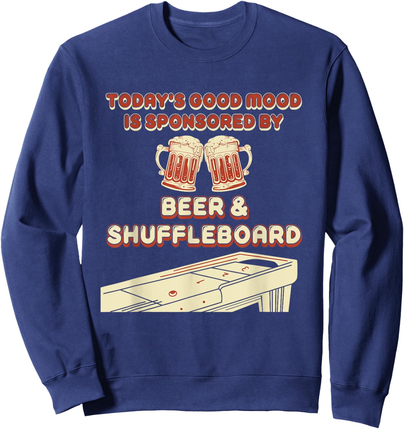 Shuffleboard Player Beer Sweatshirt - Sweatshirt | Navy
