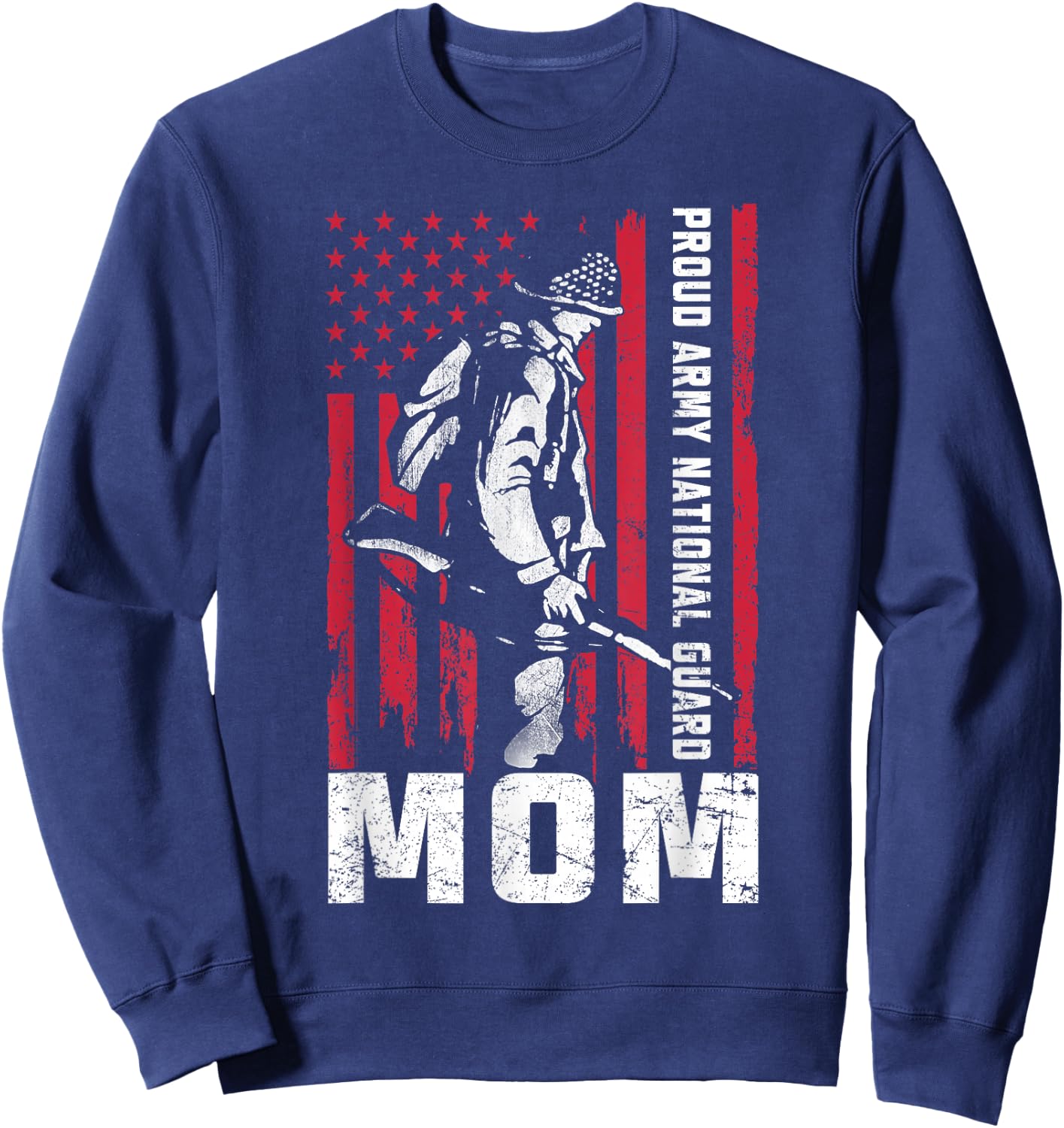 USA Proud Army National Guard Mom Sweatshirt - Sweatshirt | Navy