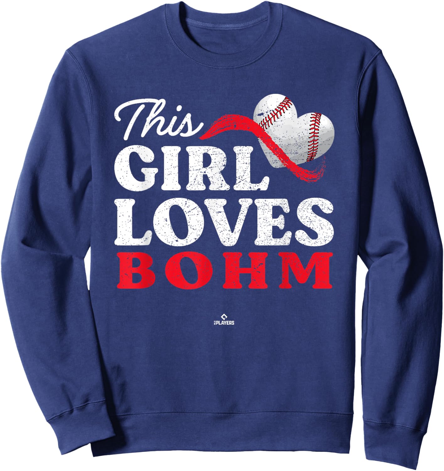 This Girl Loves Alec Bohm Philadelphia MLBPA Sweatshirt - Sweatshirt | Navy