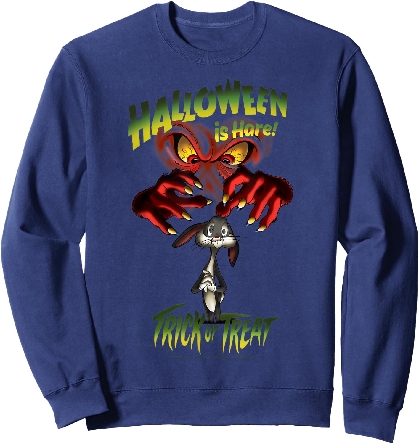 Looney Tunes Halloween Gossamer & Bugs Halloween Is Hare Sweatshirt - Sweatshirt | Navy