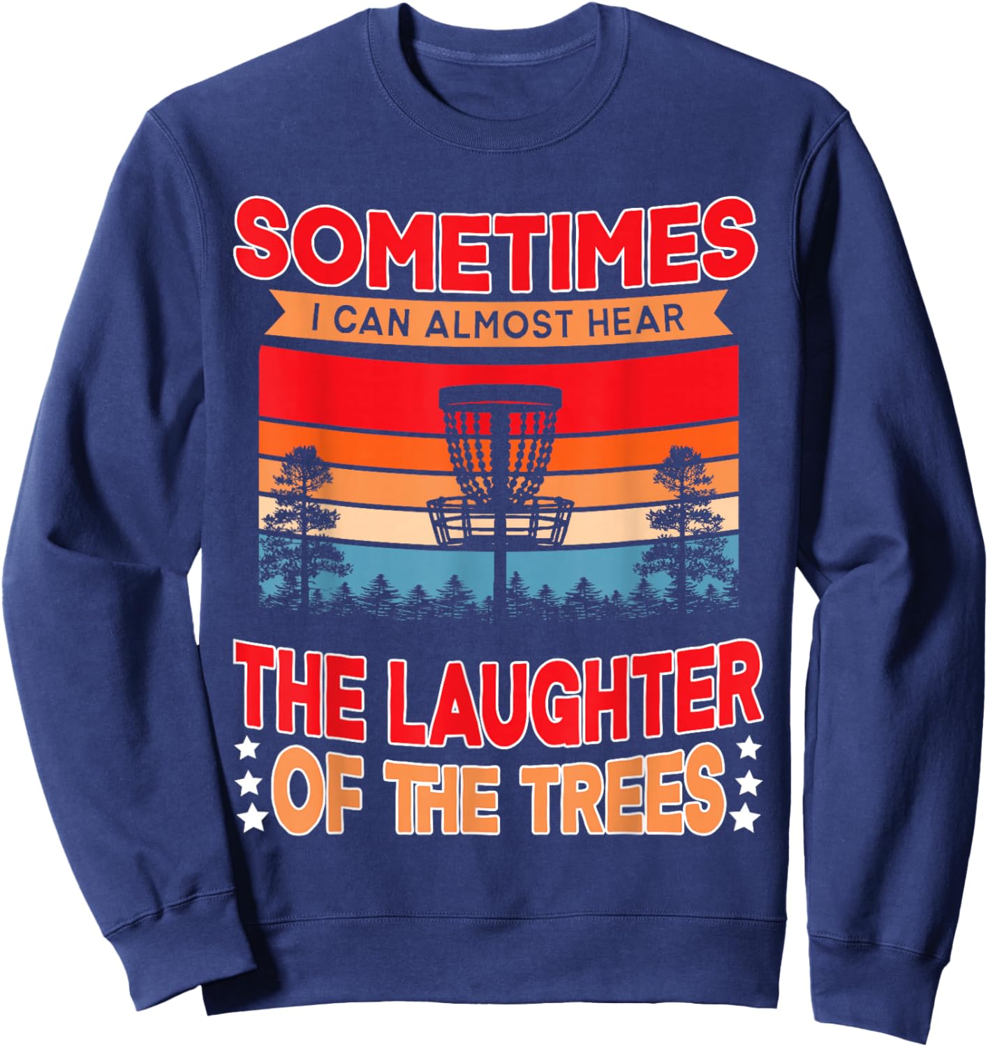 Funny Disc Golf Frisbee Player Sweatshirt - Sweatshirt | Navy