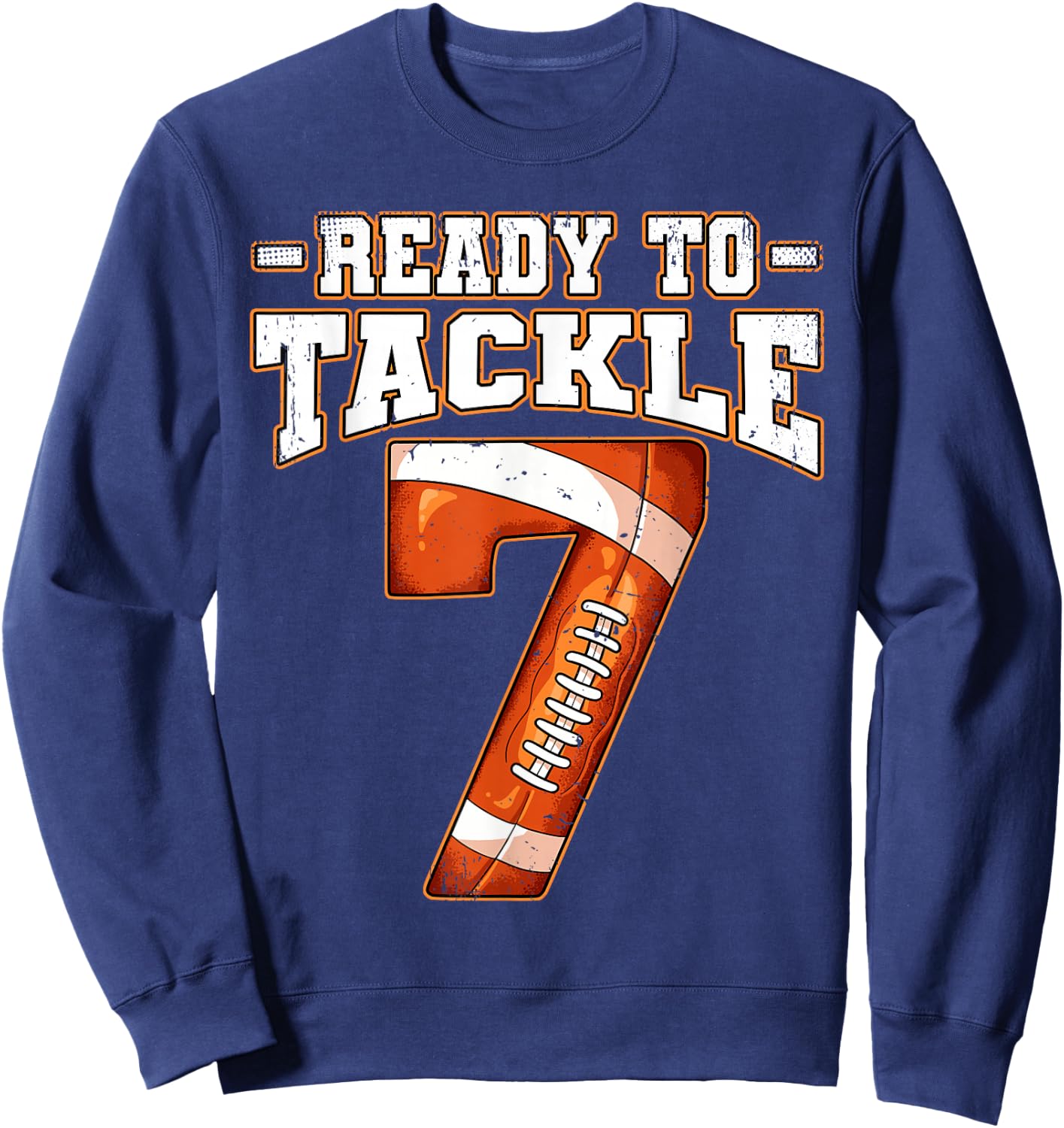 7th Birthday Football Sweatshirt - Sweatshirt | Navy