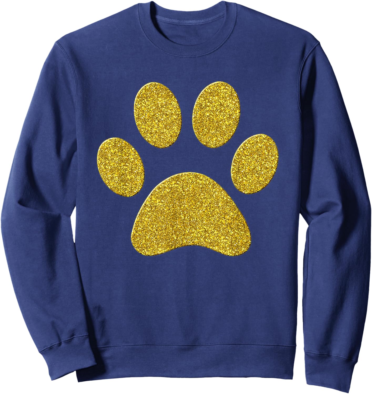 Footprint Paw Dog Golden Animal Vintage Symbol Sweatshirt - Sweatshirt | Navy