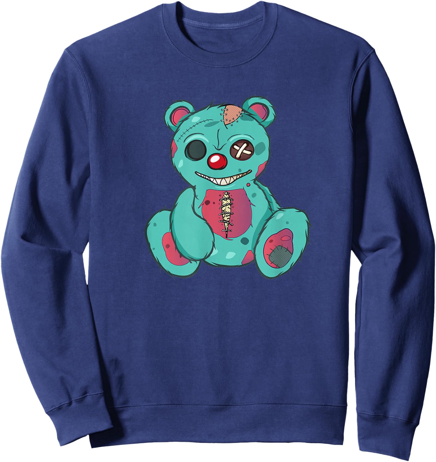 Evil Scary Teddy Bear Sweatshirt - Sweatshirt | Navy