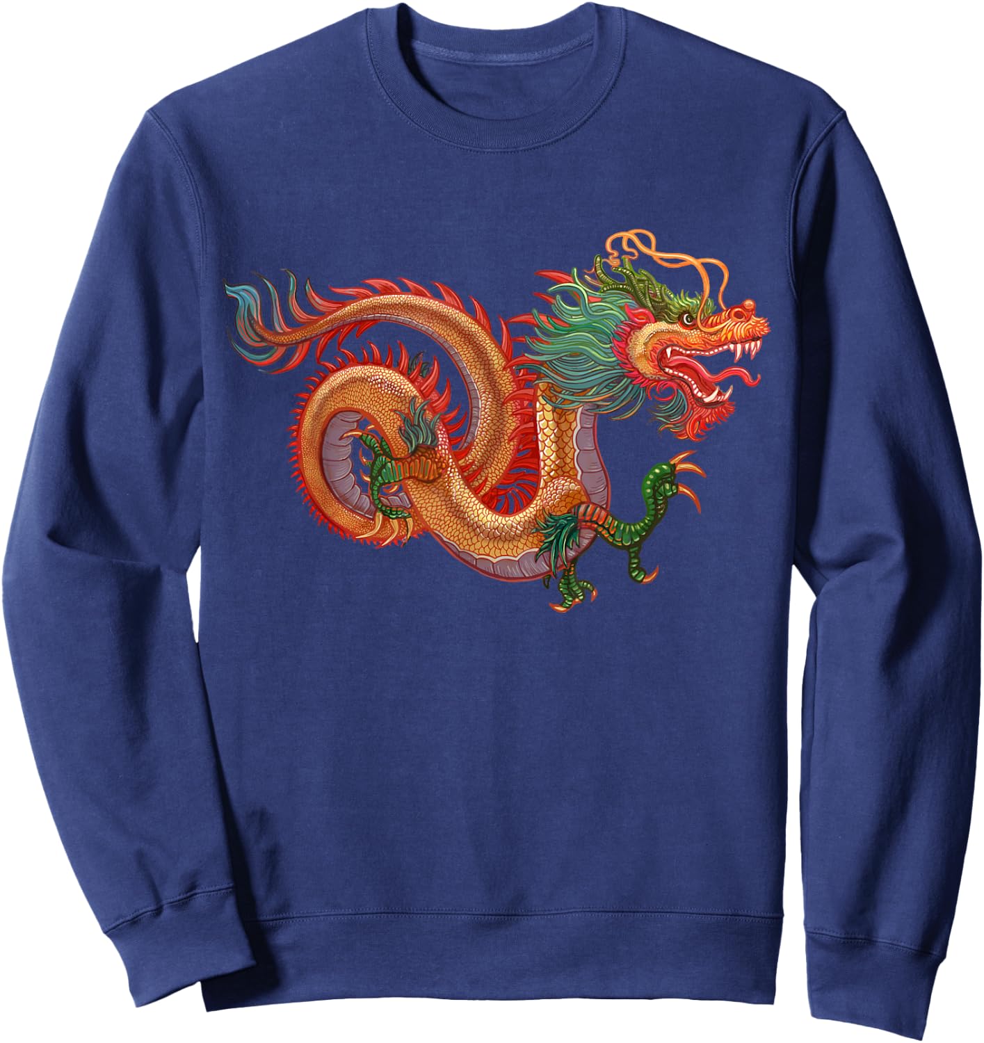 Traditional Chinese Dragon Art Sweatshirt - Sweatshirt | Navy