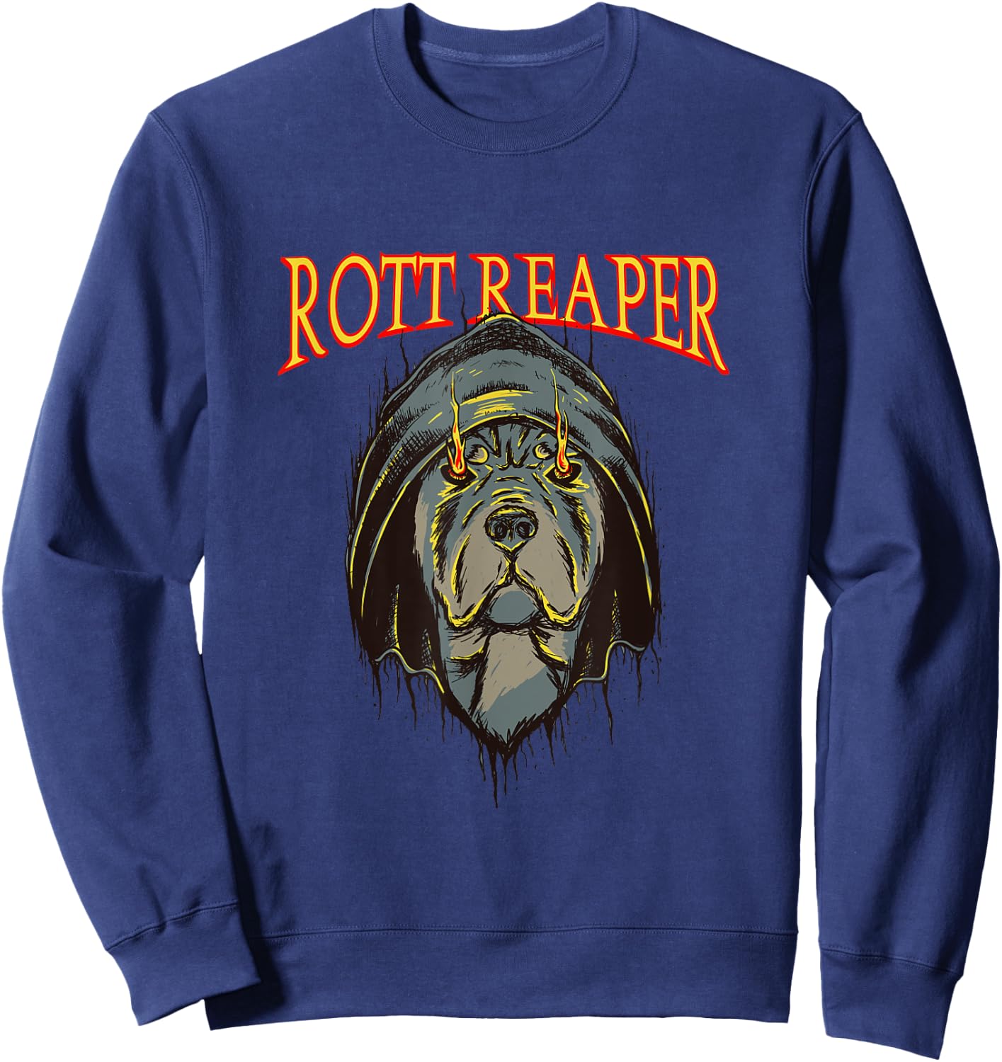 Rottweiler Grim Reaper - Cool Dog Lover Biker Horror Sweatshirt - Sweatshirt | Navy