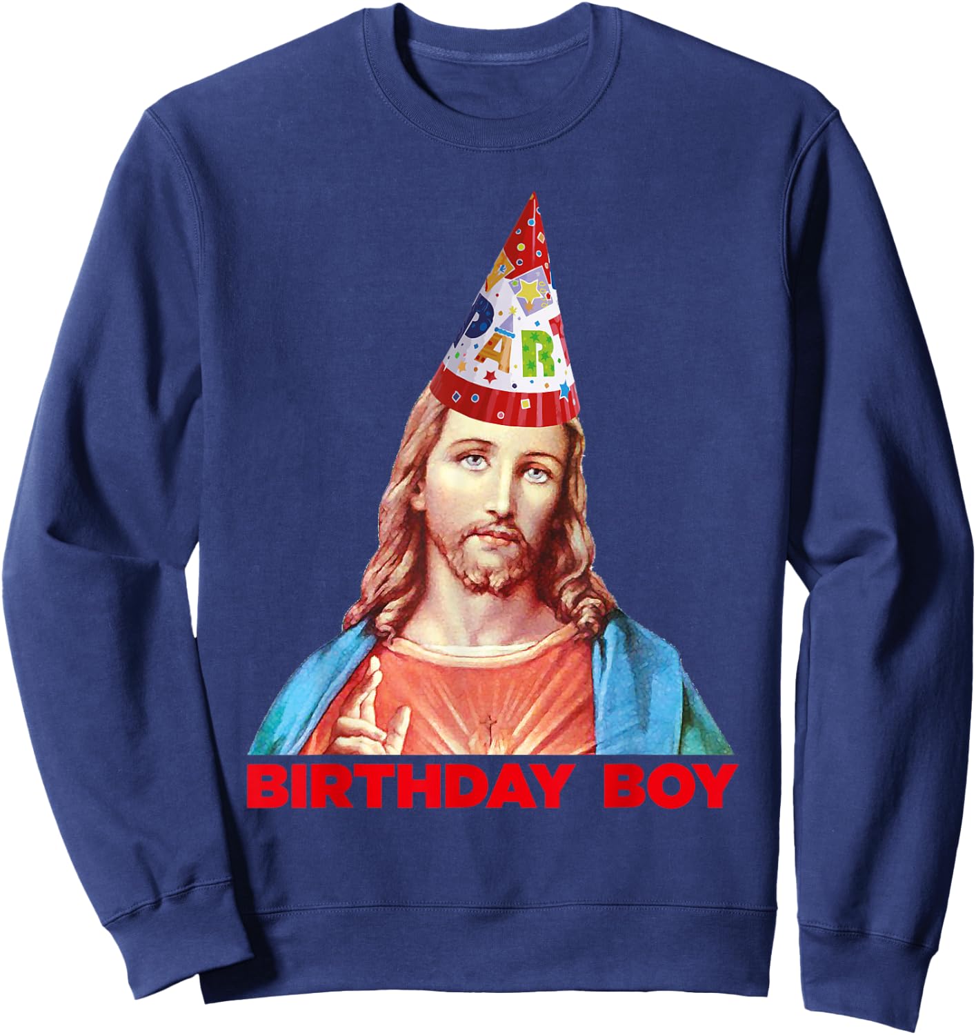 Popfunk -Family Funny Christmas Jesus Birthday Boy Sweatshirt - Sweatshirt | Navy