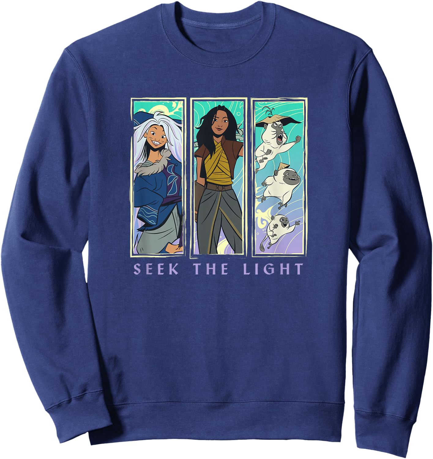 Disney Raya And The Last Dragon Seek The Light Panels Sweatshirt - Sweatshirt | Navy