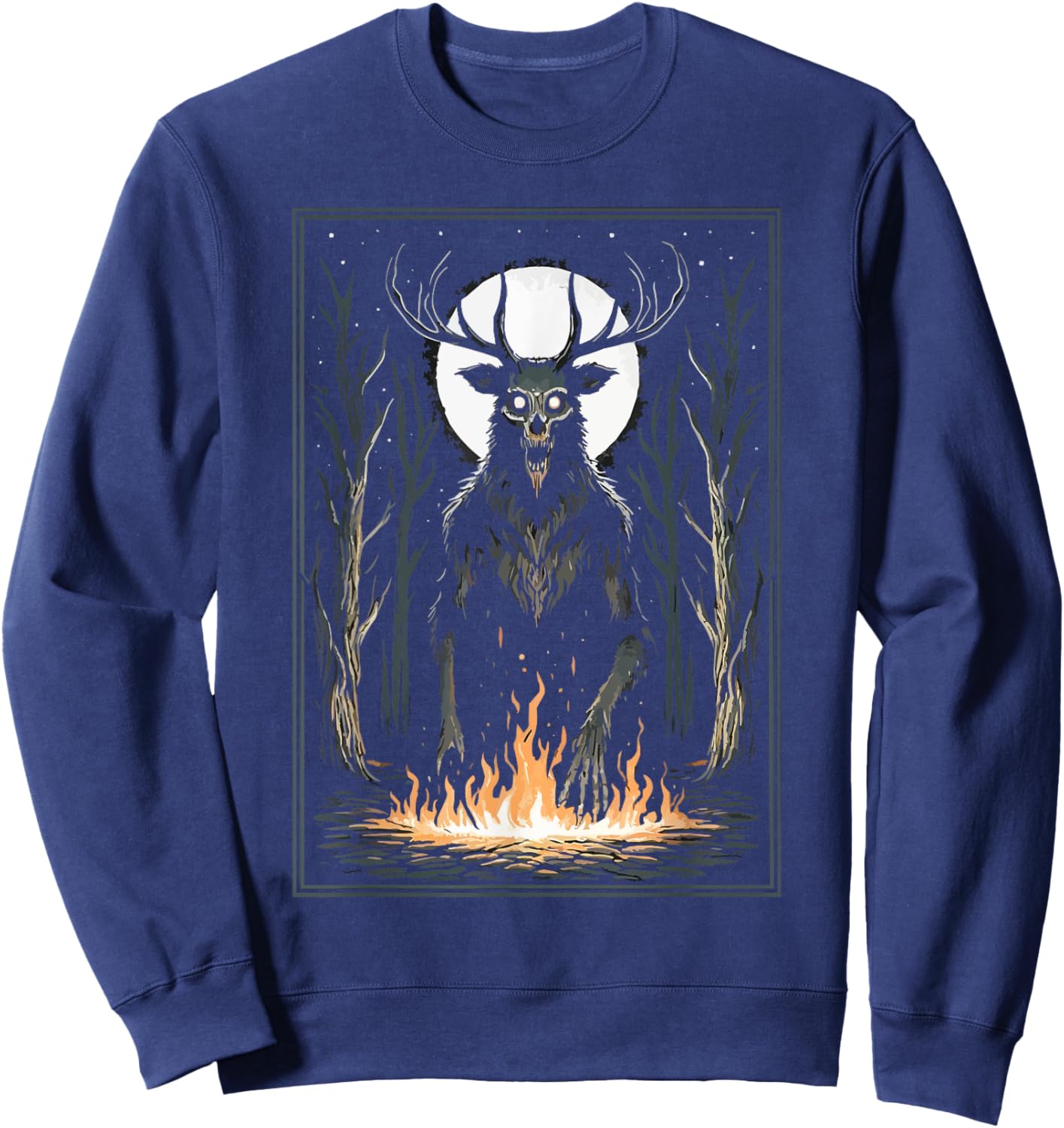 Wendigo Monster Legendary Creature Cryptozoology Cryptid Sweatshirt - Sweatshirt | Navy