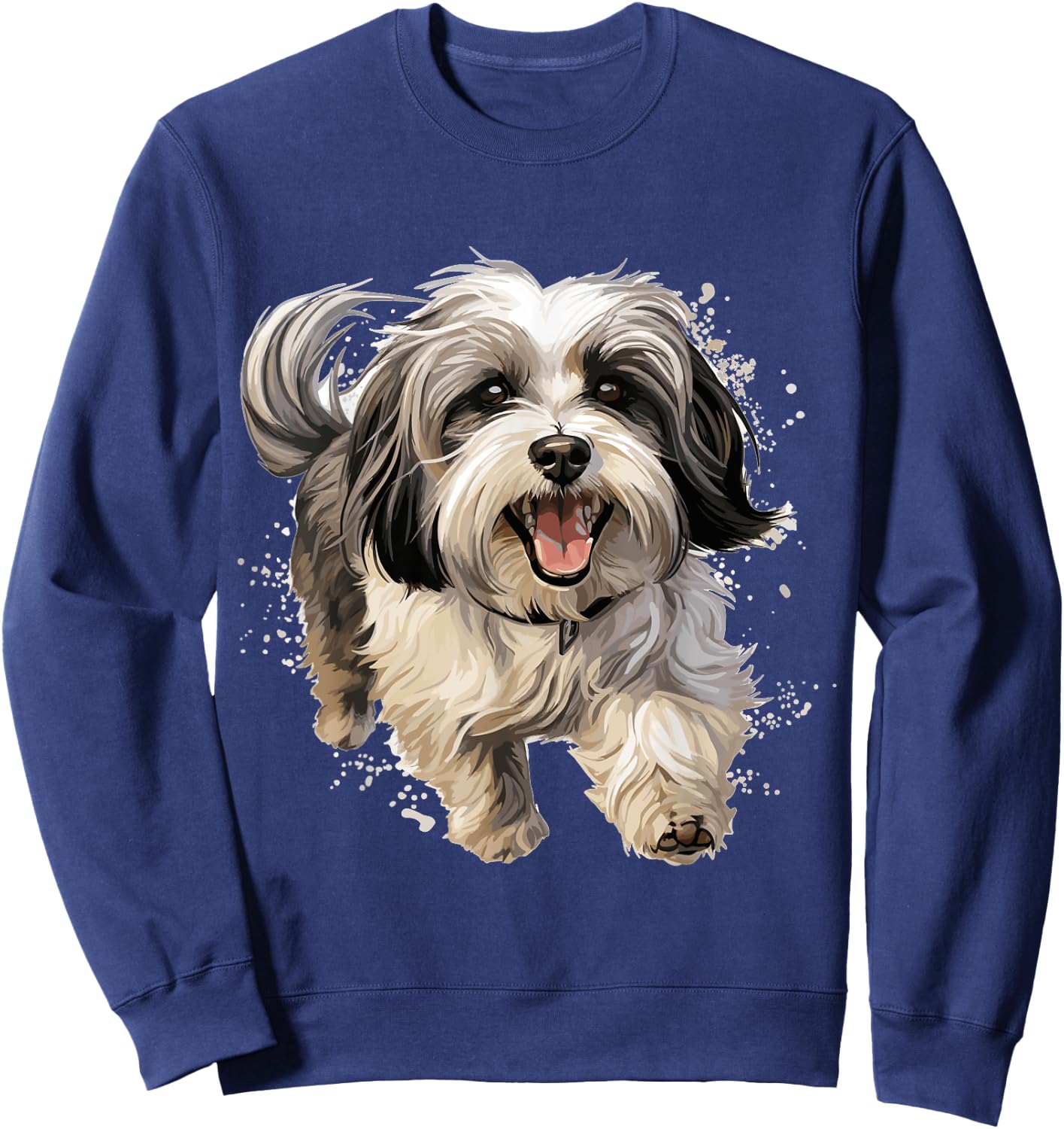 Havanese Dog Breed Pet Cute Graphic Women Girls Kids Sweatshirt - Sweatshirt | Navy