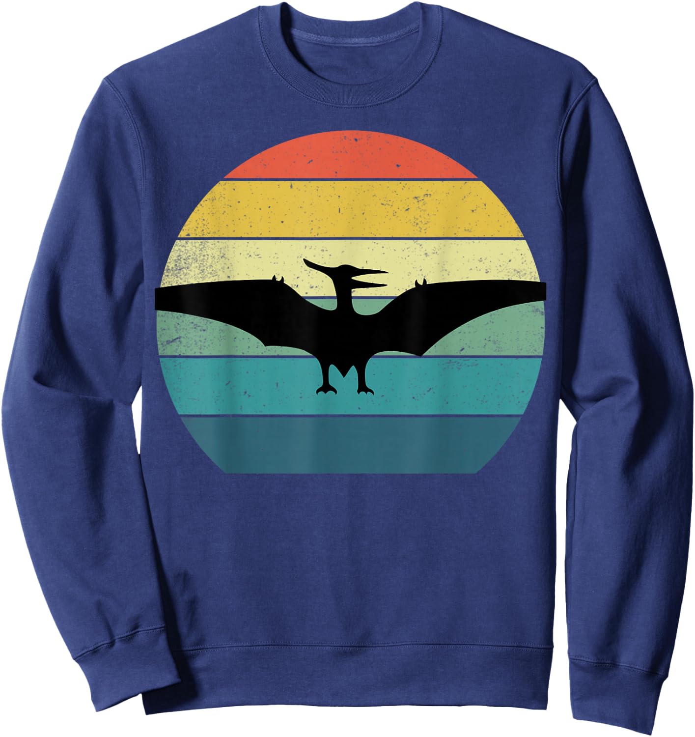 Pteranodon Dinosaur Animal Retro Vintage Aesthetic Sweatshirt - Sweatshirt | Navy