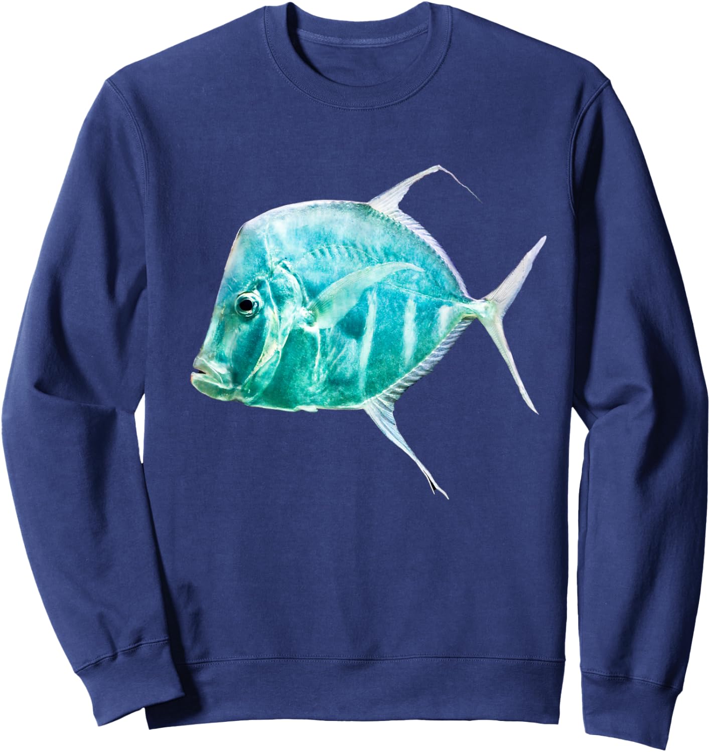 fish Silver Moonfish,Lookdowns-Selene vomer - unique pattern Sweatshirt - Sweatshirt | Navy