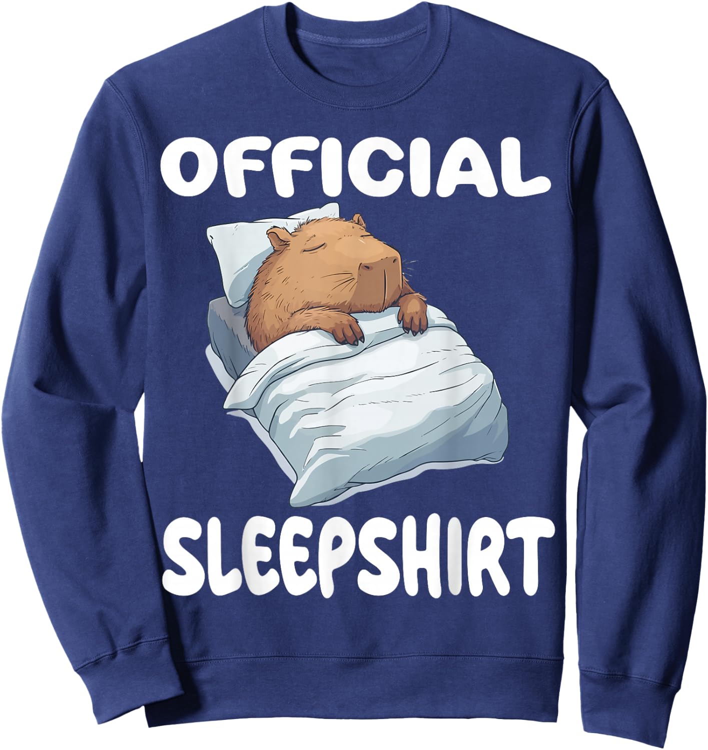 Capybara Official Sleepshirt Pajamas Nightgown Sweatshirt - Sweatshirt | Navy