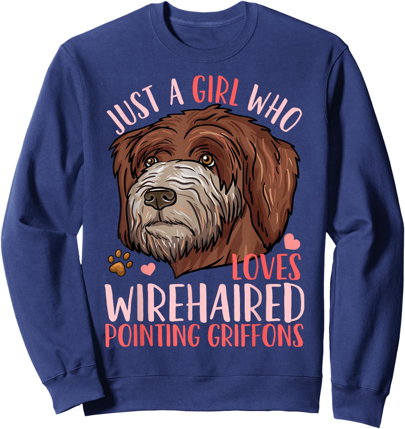 Wirehaired Pointing Griffon Sweatshirt - Sweatshirt | Navy