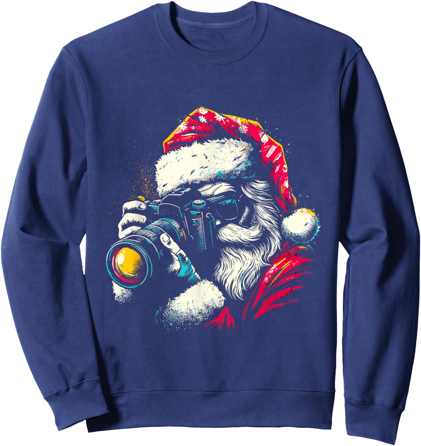 Santa Claus Photographer - Vintage Christmas Costume Lover Sweatshirt - Sweatshirt | Navy