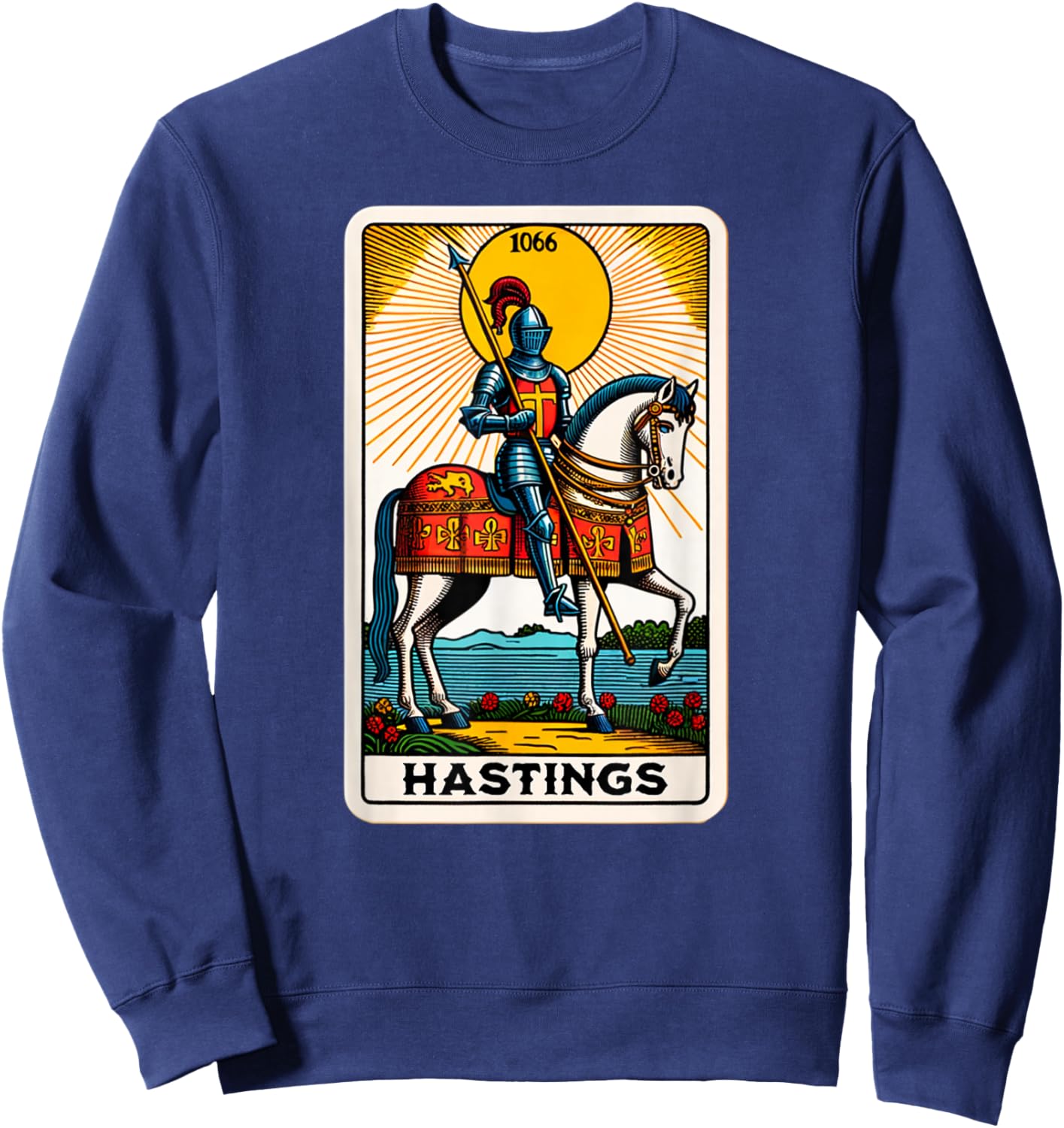 Battle Of Hastings Tarot Card 1066 Sweatshirt - Sweatshirt | Navy