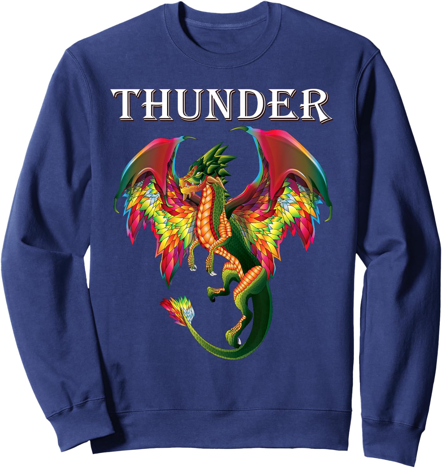 Imagine You Are A Thunder Dragon Breathing Fire With Wings Sweatshirt - Sweatshirt | Navy