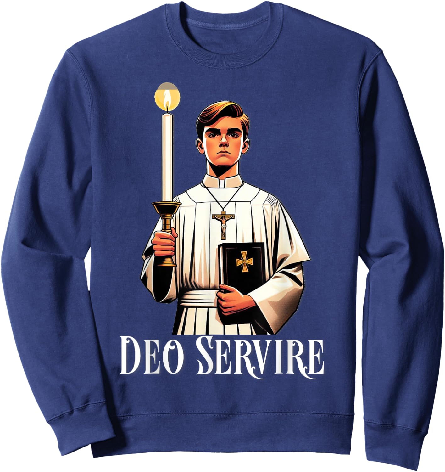 Catholic Altar Server Latin Mass Sweatshirt - Sweatshirt | Navy