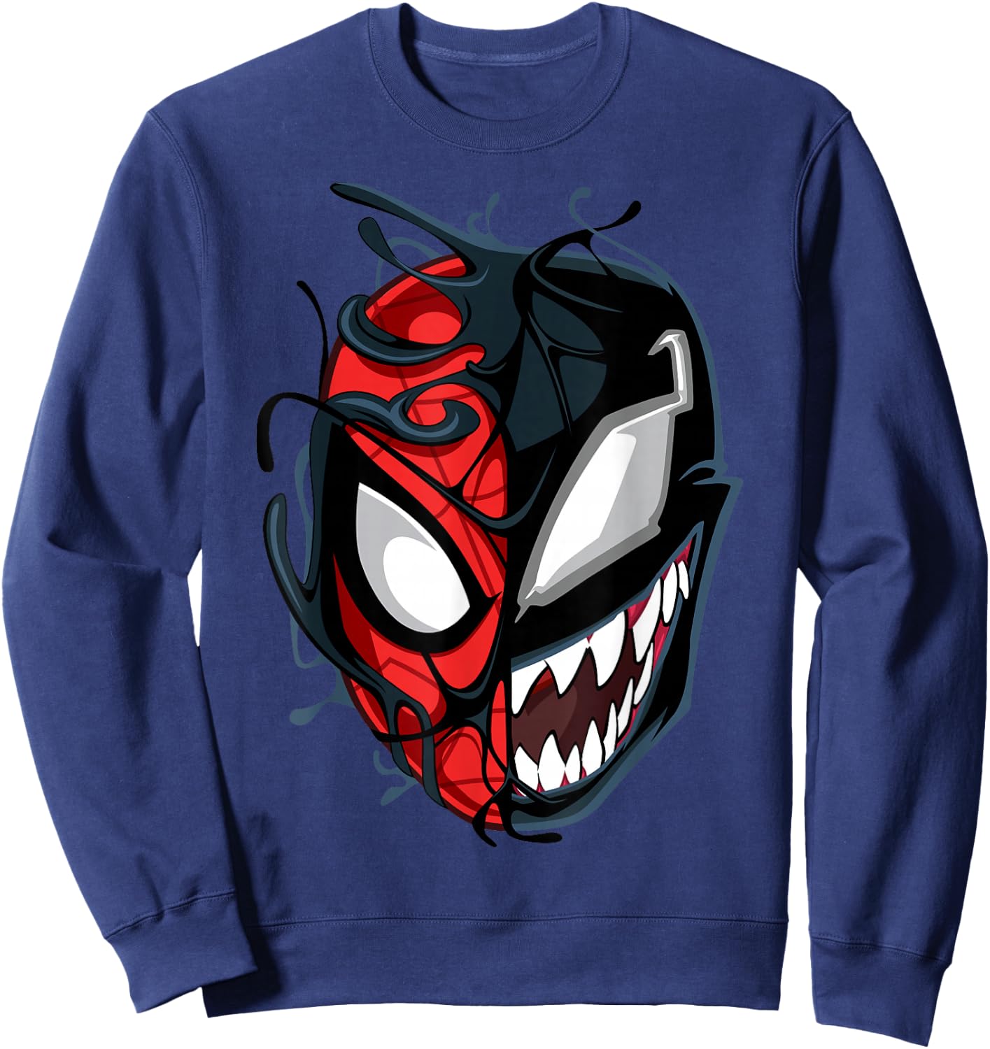 Marvel Spider-Man Maximum Venom Spider-Man Big Face Sweatshirt - Sweatshirt | Navy