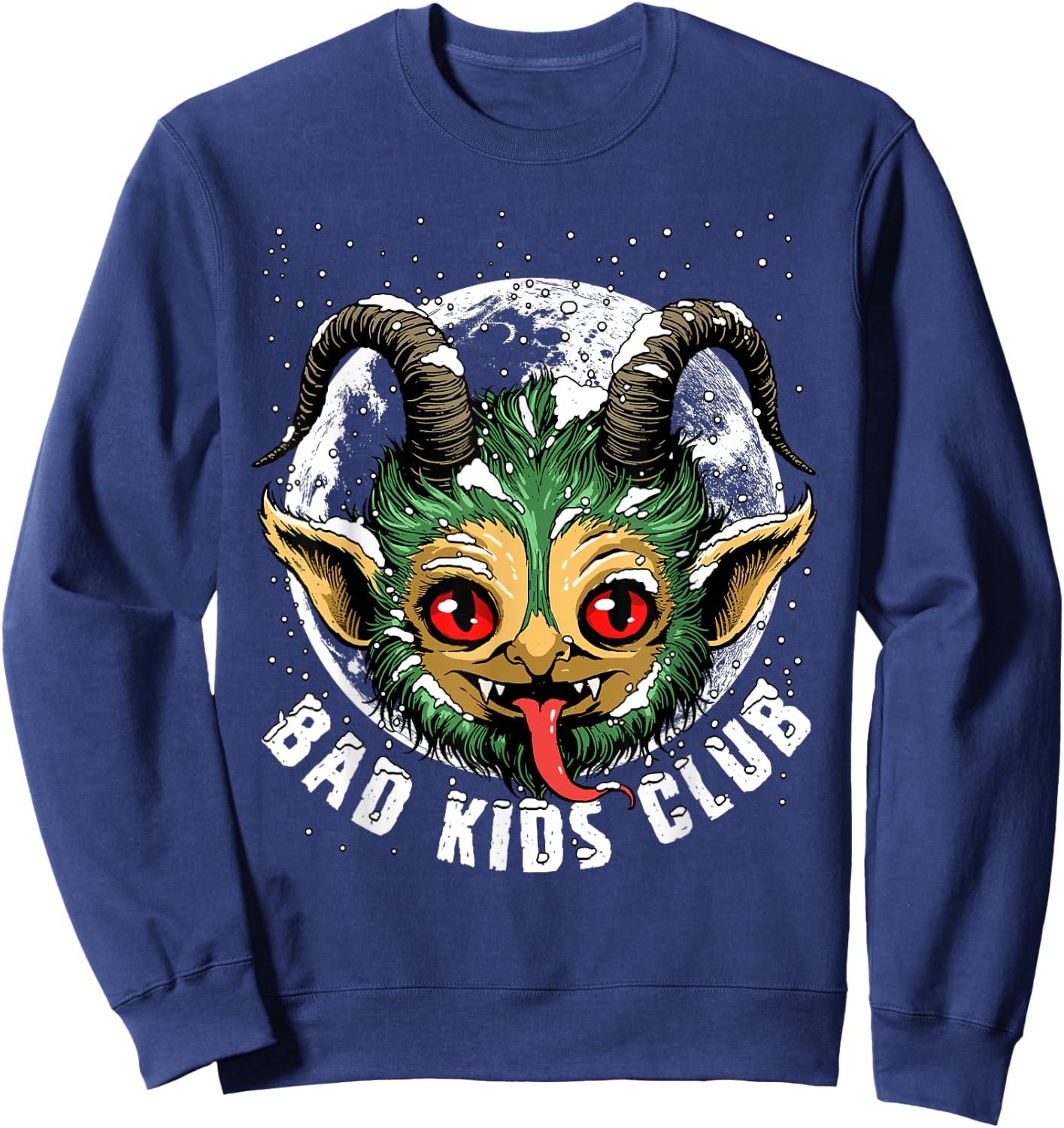 Krampus Shirt Bad Kids Club Germanic Christmas Demon Horror Sweatshirt - Sweatshirt | Navy