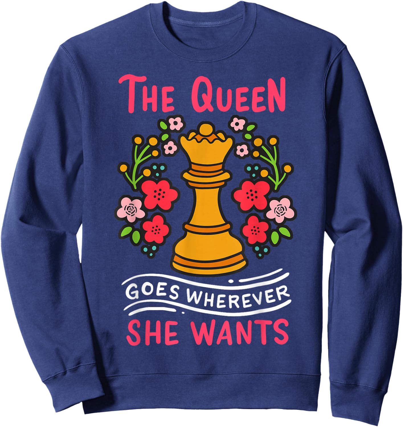 Chess Chessmen Chessboxing Queen Chess Player Gift Small Sweatshirt - Sweatshirt | Navy
