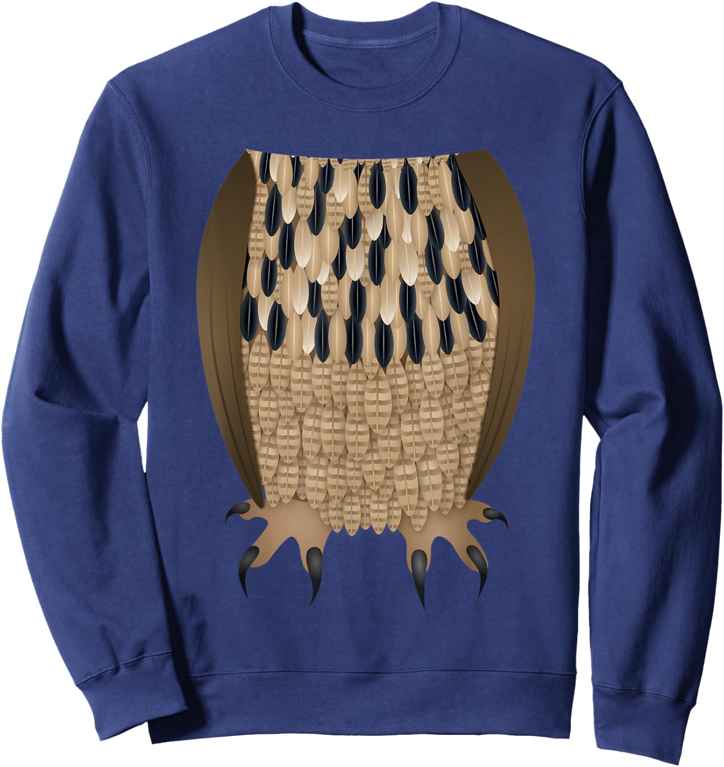 Funny Owl Easy Headless Halloween Costume Bird Outfit Sweatshirt - Sweatshirt | Navy