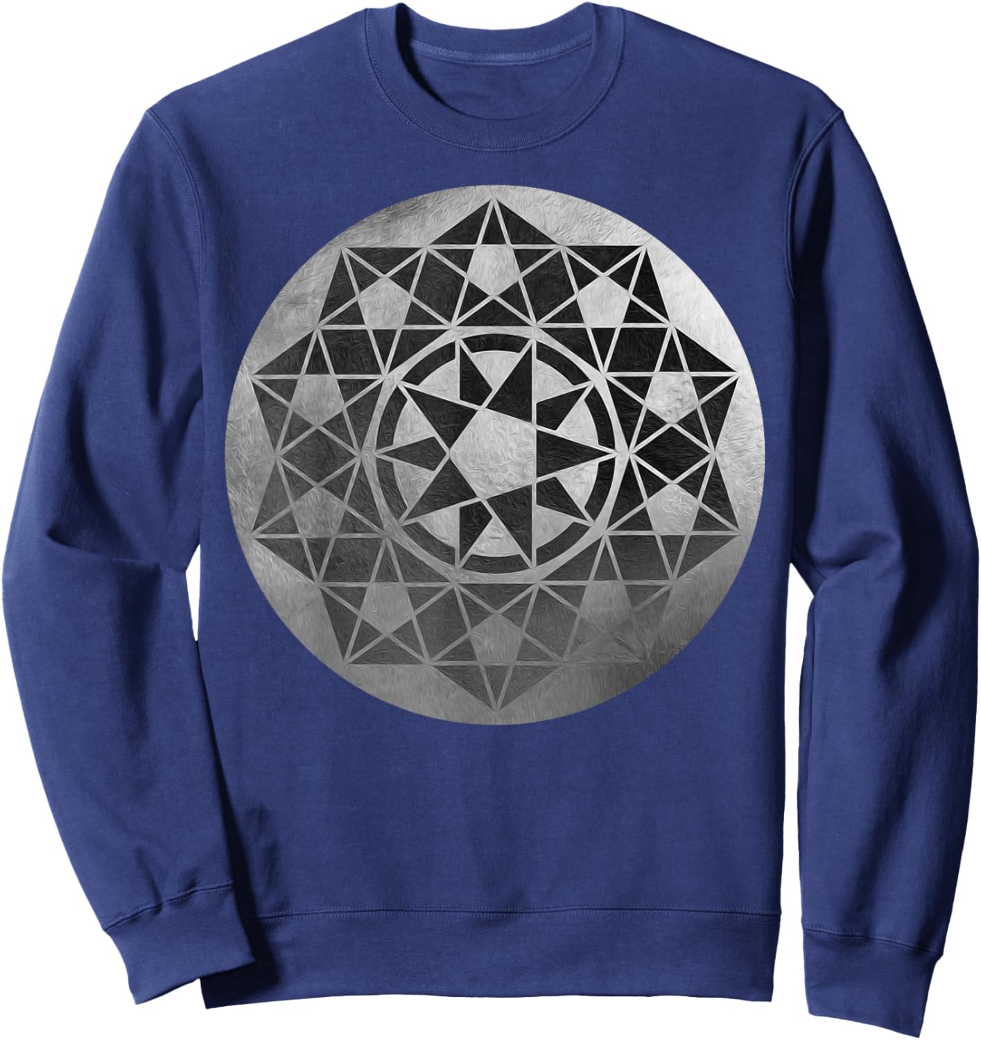 Crop Circle Sacred Geometry Alien Language Phi Pentagram Sweatshirt - Sweatshirt | Navy