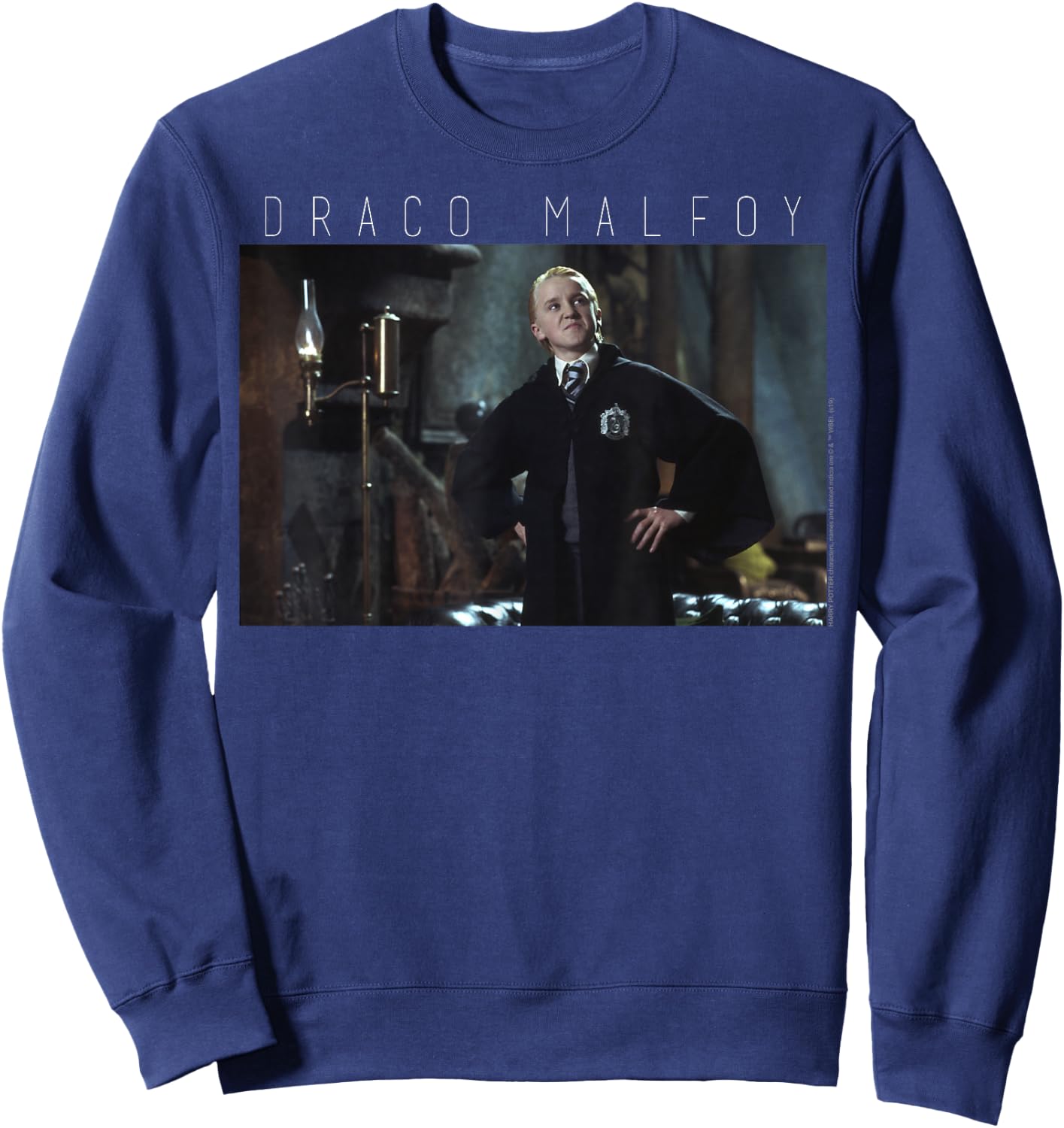 Harry Potter Draco Malfoy Text Portrait Sweatshirt - Sweatshirt | Navy
