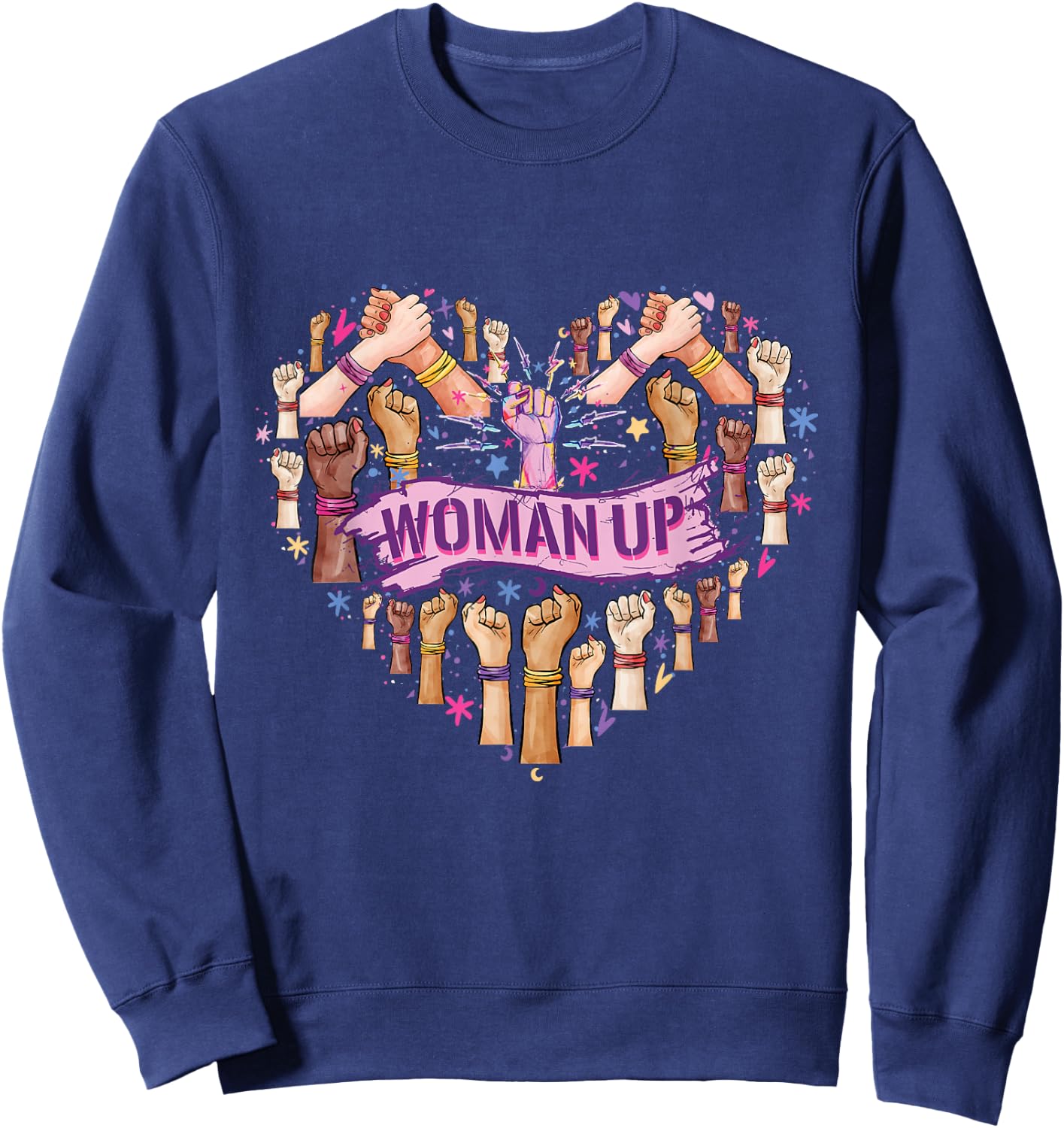 Feminism Feminist Strong Women Empowerment Feminist Heart up Sweatshirt - Sweatshirt | Navy