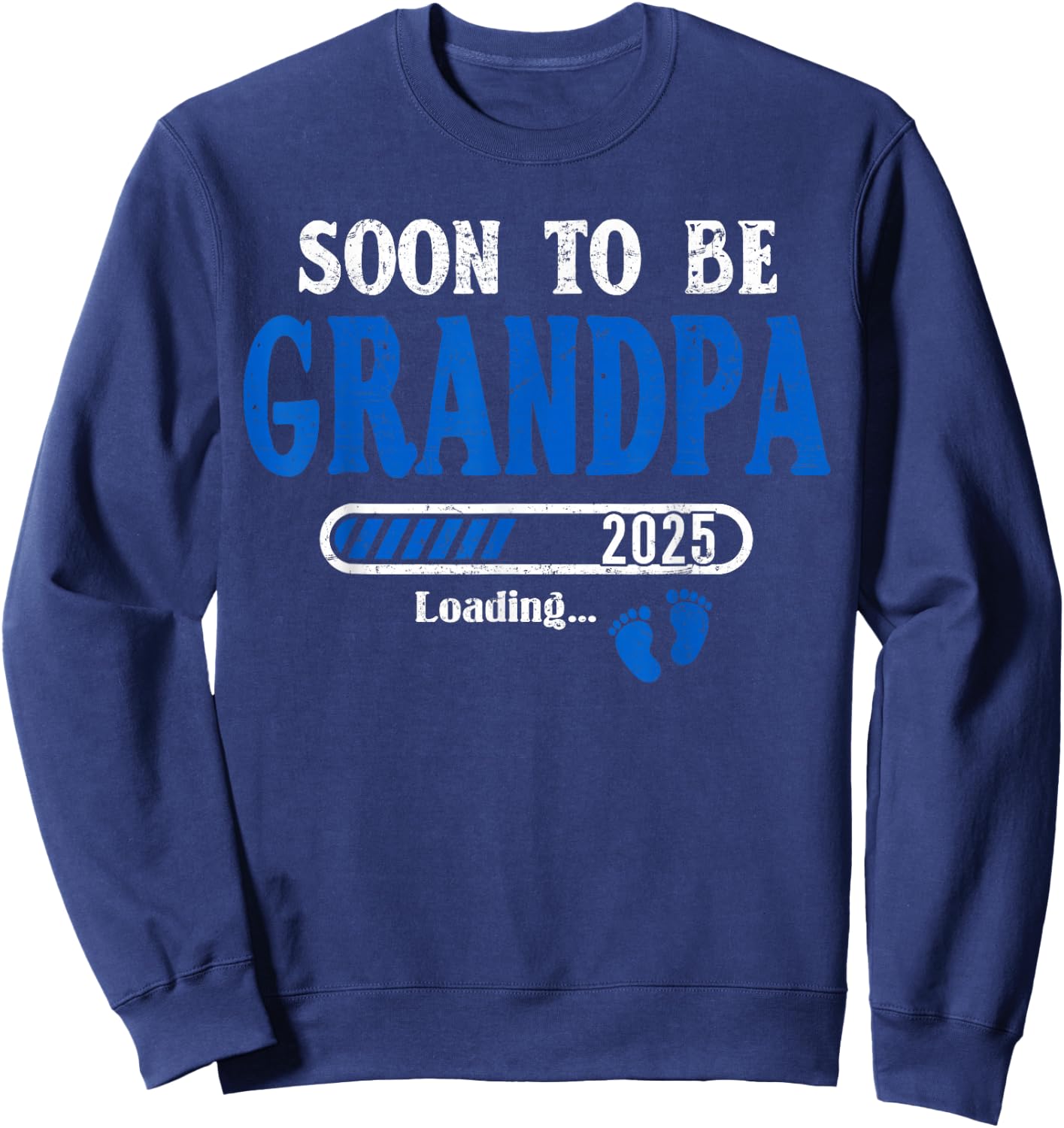 Soon To Be Grandpa est.2025 New Grandpa Pregnancy Sweatshirt - Sweatshirt | Navy
