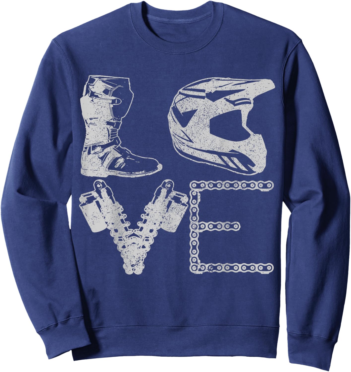 Motocross Love Enduro MX Motorcycle Biker Gift Sweatshirt - Sweatshirt | Navy